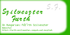 szilveszter furth business card